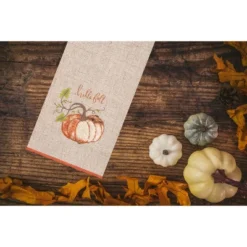 C&F Home 18" X 27" Harvest Time Pumpkin Fall Embellished Flour Sack Kitchen Towel -C&F Home Sales GUEST d778af34 061a 4106 9c8e f6aa310c66a1