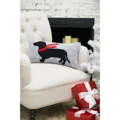 C&F Home Winter Dachshund Hooked Throw Pillow 4 C&F Home Winter Dachshund Hooked Throw Pillow - Image 4