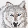 C&F Home 18" X 18" Wolf Portrait Indoor / Outdoor Embroidered Throw Pillow