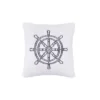 C&F Home 10" X 10" Ship Wheel Knitted Throw Pillow