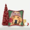 C&F Home 8" X 8" Winter Dog Petite Christmas Petite Printed Throw Pillow