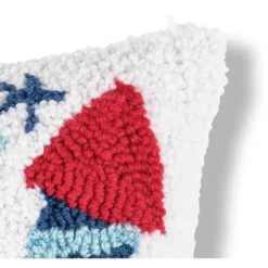 C&F Home 8" X 8" Fireworks Red White And Blue Hooked Americana July 4th Throw Pillow -C&F Home Sales GUEST e4b084ca 6a5d 4307 bf21 3a2bcc79a8fc