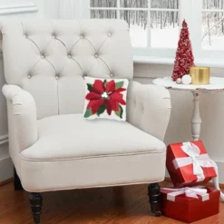 C&F Home 8" X 8" Poinsettia Hooked Petite Christmas Holiday Throw Pillow 9 C&F Home 8" X 8" Poinsettia Hooked Petite Christmas Holiday Throw Pillow -C&F Home Sales GUEST ebed6b26 7333 4809 b368 57c7f3696d9c