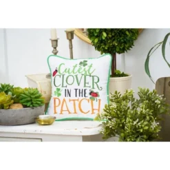 C&F Home 10" X 10" Cutest Clover In The Patch Embroidered Throw Pillow -C&F Home Sales GUEST ed365f7b 746e 4710 9309 9e89831af984