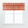 C&F Home Briar Plaid Orange Valance Set Of 2