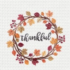 C&F Home Thankful Wreath Embroidered Waffle Weave Kitchen Towel -C&F Home Sales GUEST fdc19be0 97d4 40b5 aa43 4fb2c34f5d56